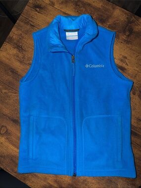 Columbia Bright Blue boys Fleece Vest with Full Zip